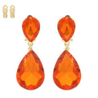 Teardrop-cut Crystal Clip On Earrings | Mixtshop LLC