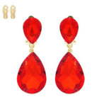 Teardrop-cut Crystal Clip On Earrings | Mixtshop LLC