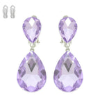 Teardrop-cut Crystal Clip On Earrings | Mixtshop LLC