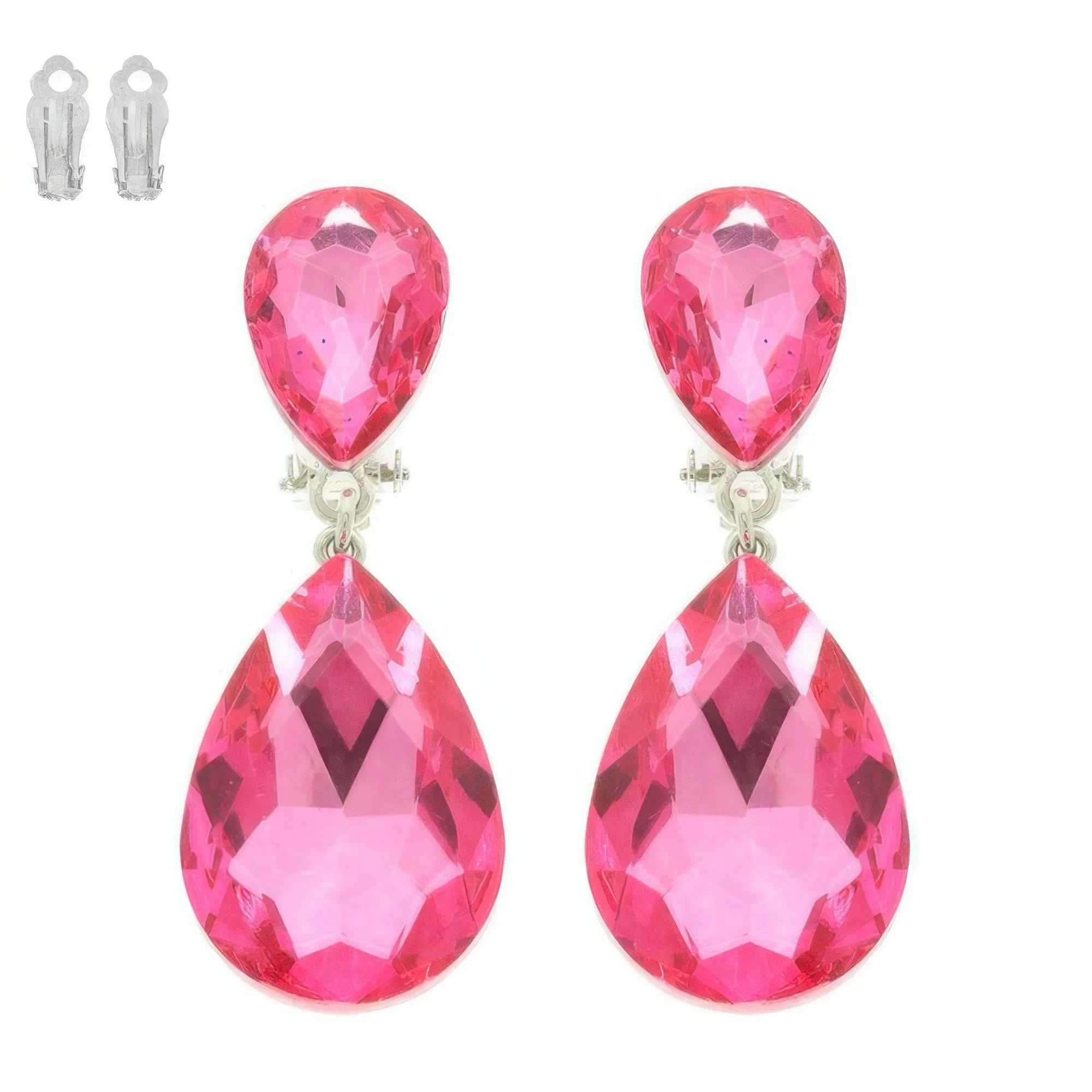 Teardrop-cut Crystal Clip On Earrings | Mixtshop LLC