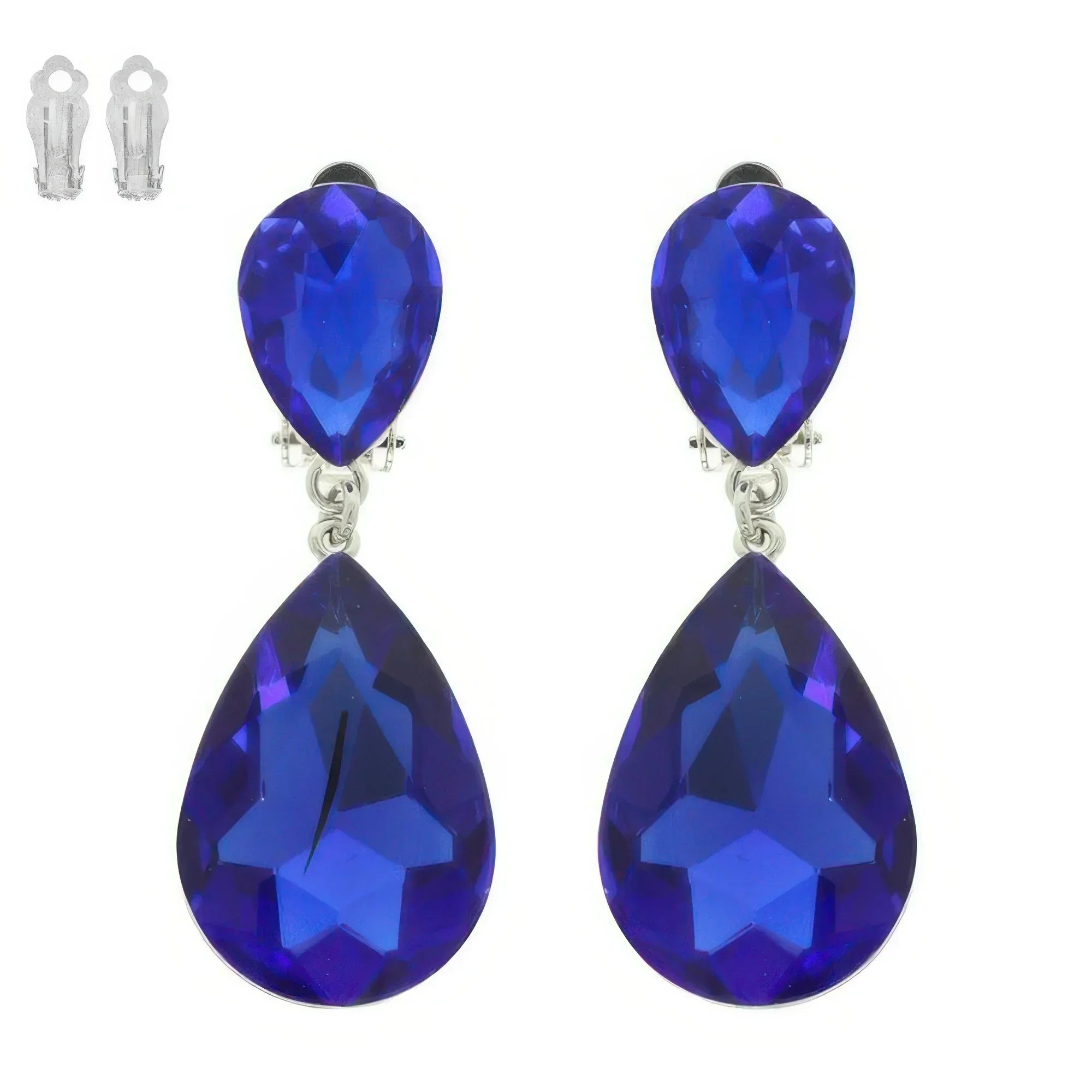 Teardrop-cut Crystal Clip On Earrings | Mixtshop LLC