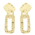 Hammered Geometric Door Knocker Post Earrings | Mixtshop LLC