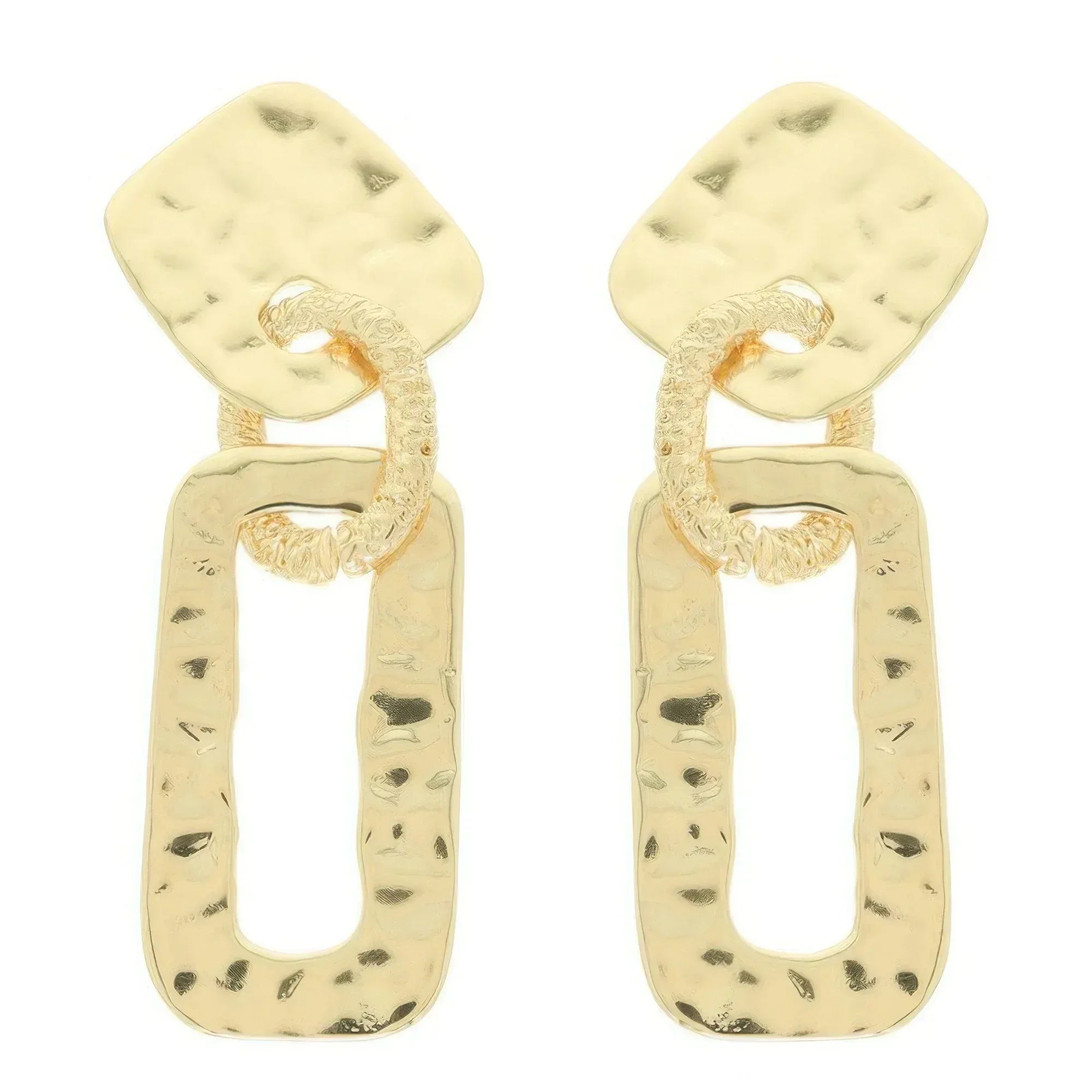 Hammered Geometric Door Knocker Post Earrings | Mixtshop LLC