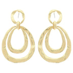 Hammered Finish Door Knocker Post Earrings | Mixtshop LLC