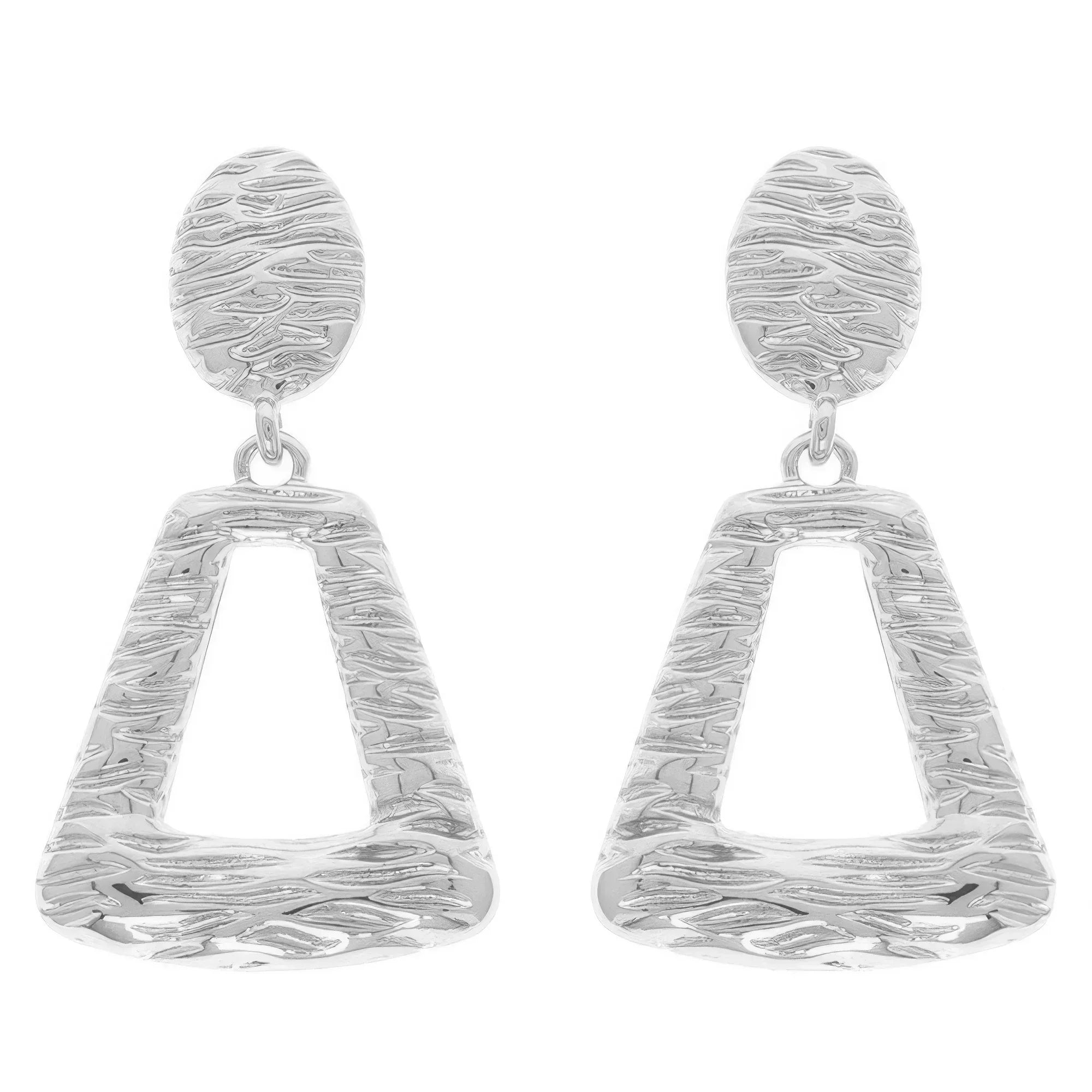 Rough Finish Door Knocker Post Earrings Secondary image