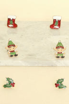 Christmas Theme Assorted Multi Pair Earring Set | Mixtshop LLC