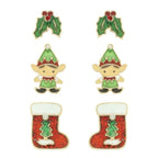 Christmas Theme Assorted Multi Pair Earring Set | Mixtshop LLC