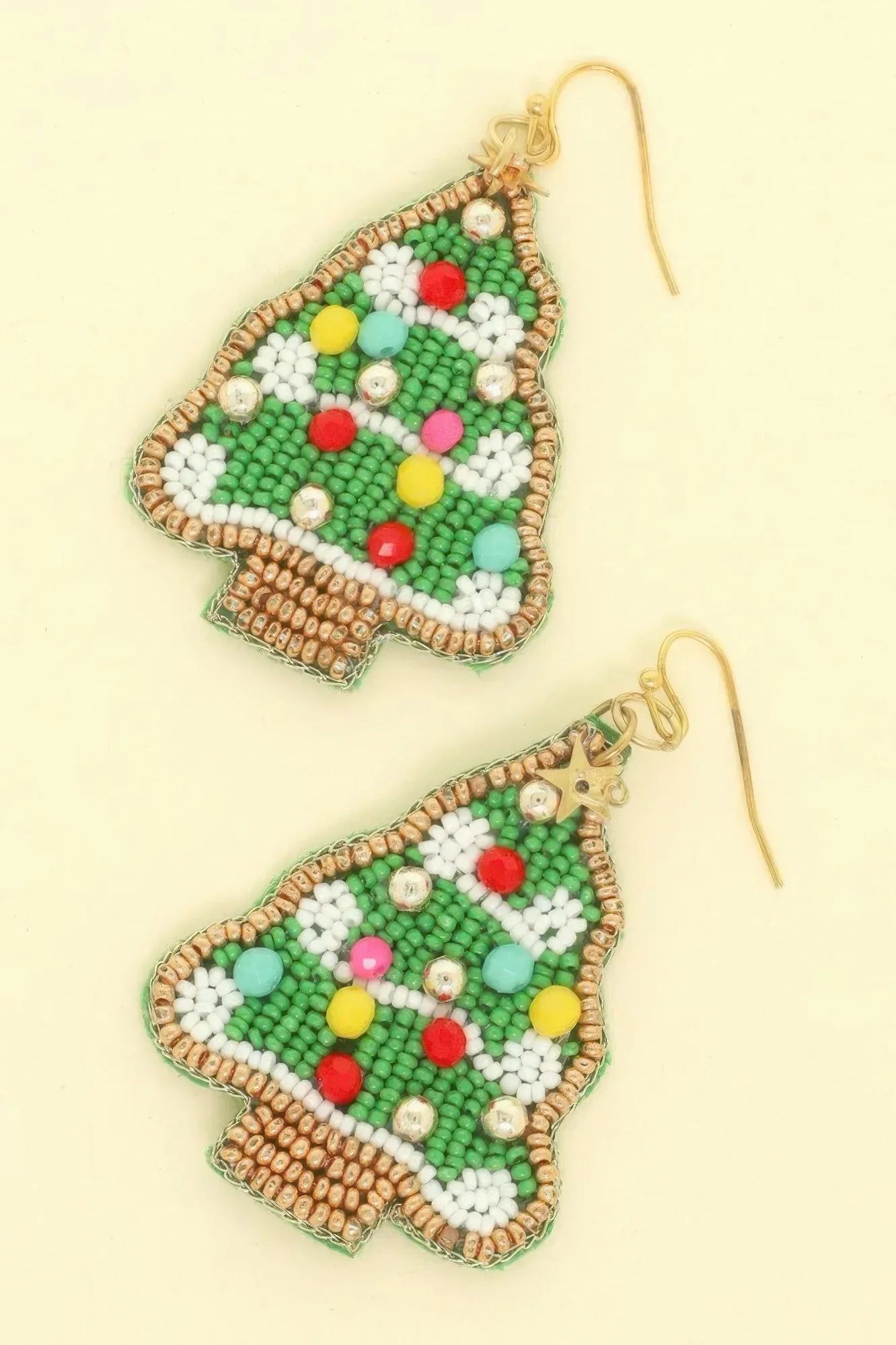 Christmas Tree Beaded Earrings | Mixtshop LLC Main image