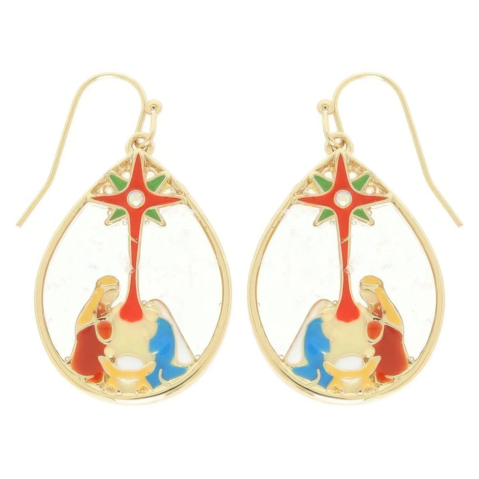 Christmas Nativity Theme Teardrop Earrings | Mixtshop LLC Main image