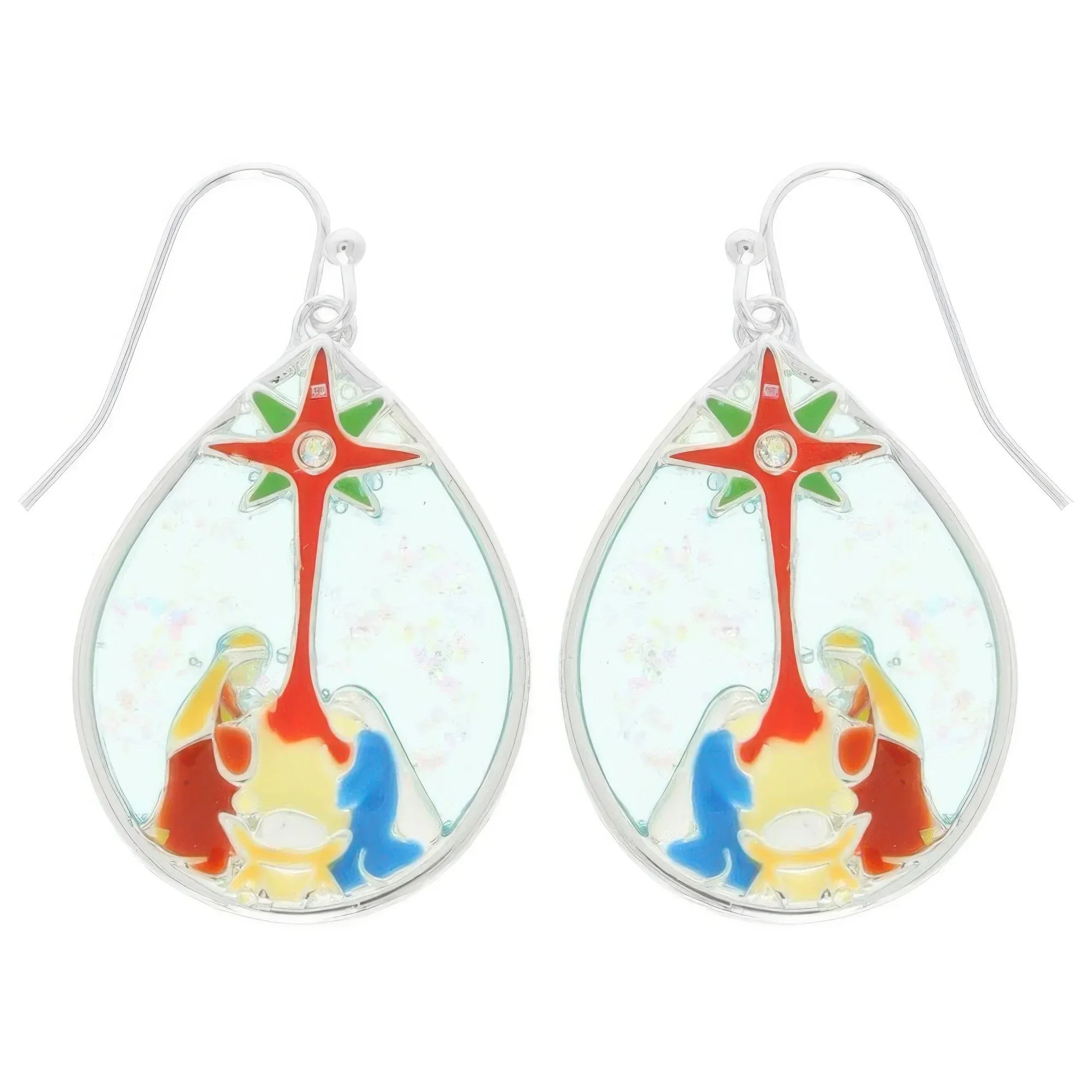 Christmas Nativity Theme Teardrop Earrings Secondary image