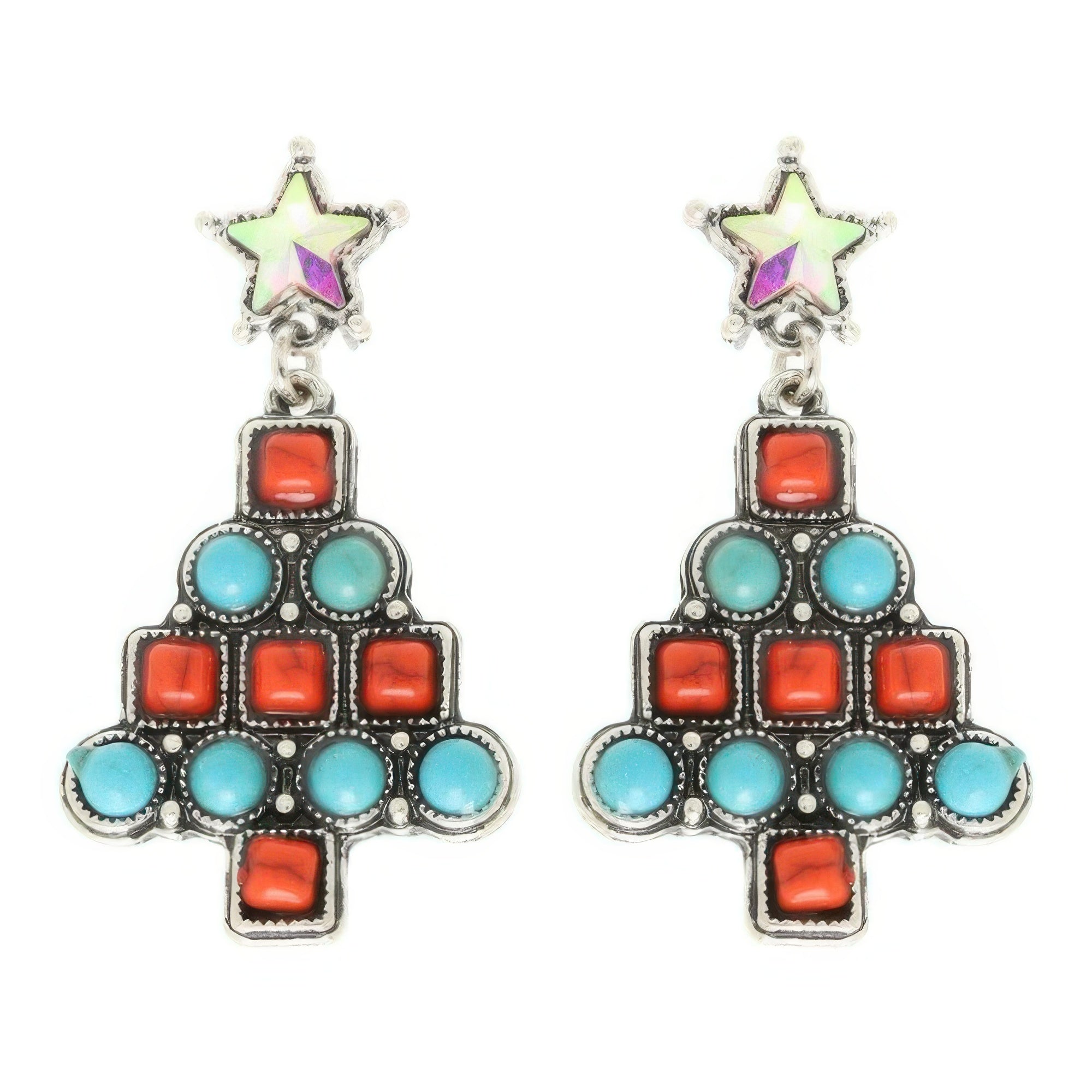 Western Christmas Tree Post Earrings Secondary image