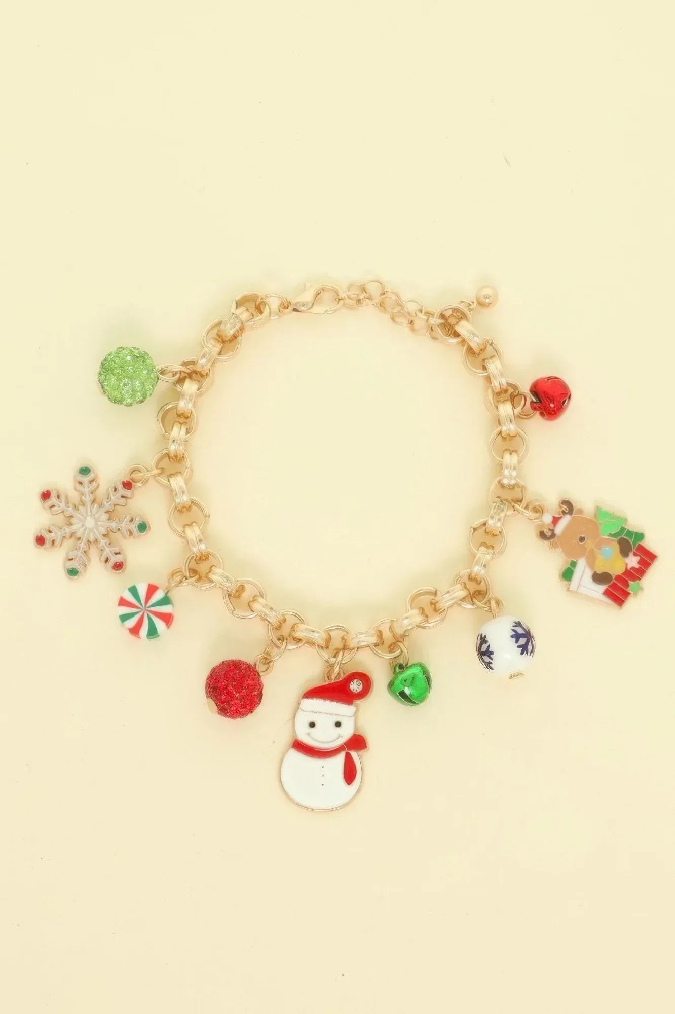 Christmas Theme Enamel Charm Bracelet | Mixtshop LLC Main image