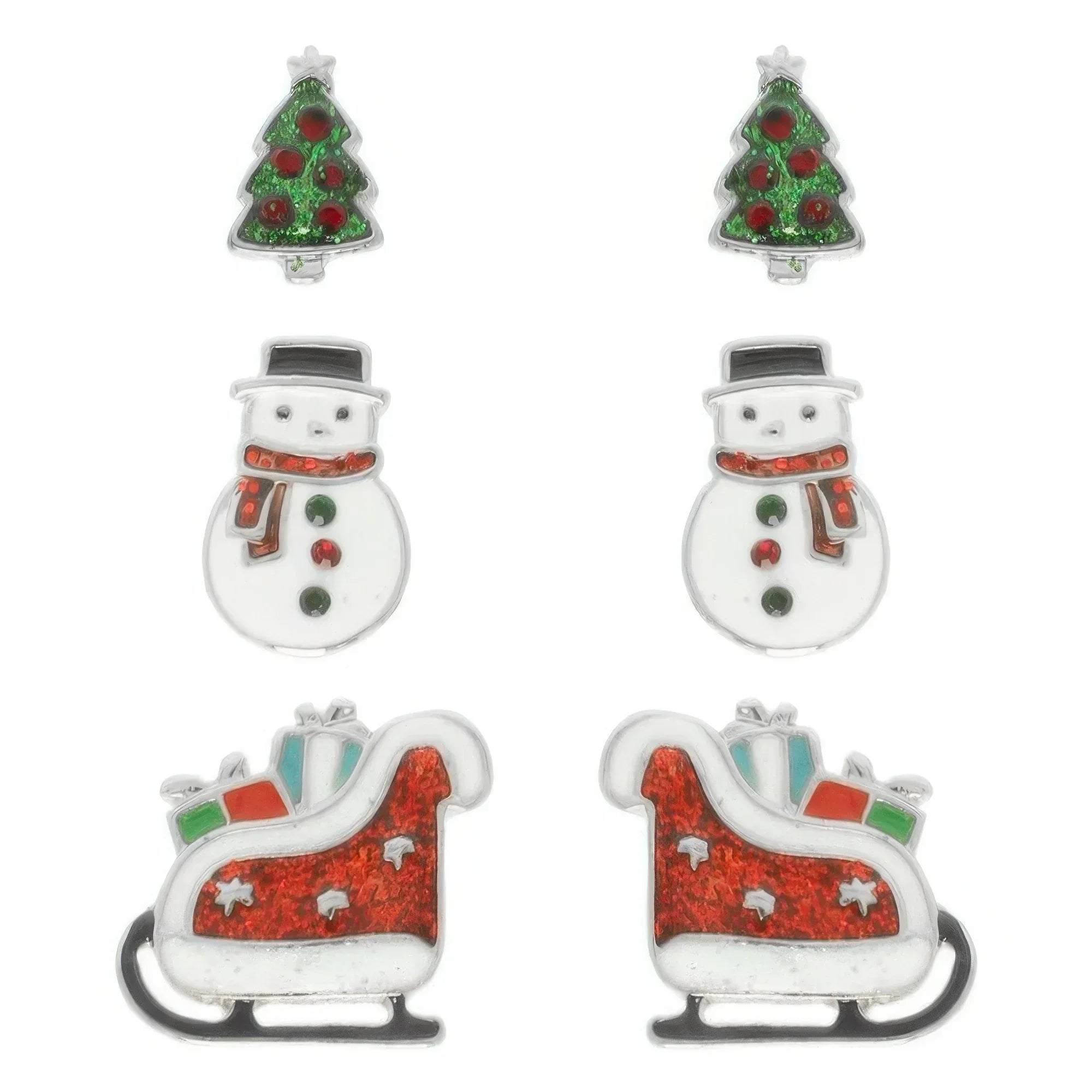 Christmas Theme Assorted Multi Pair Earring Set Secondary image