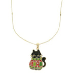 Christmas Cat In Ugly Sweater Pendant Necklace | Mixtshop LLC