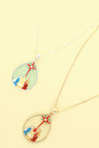 Christmas Theme Nativity Scene Pendant Necklace | Mixtshop LLC