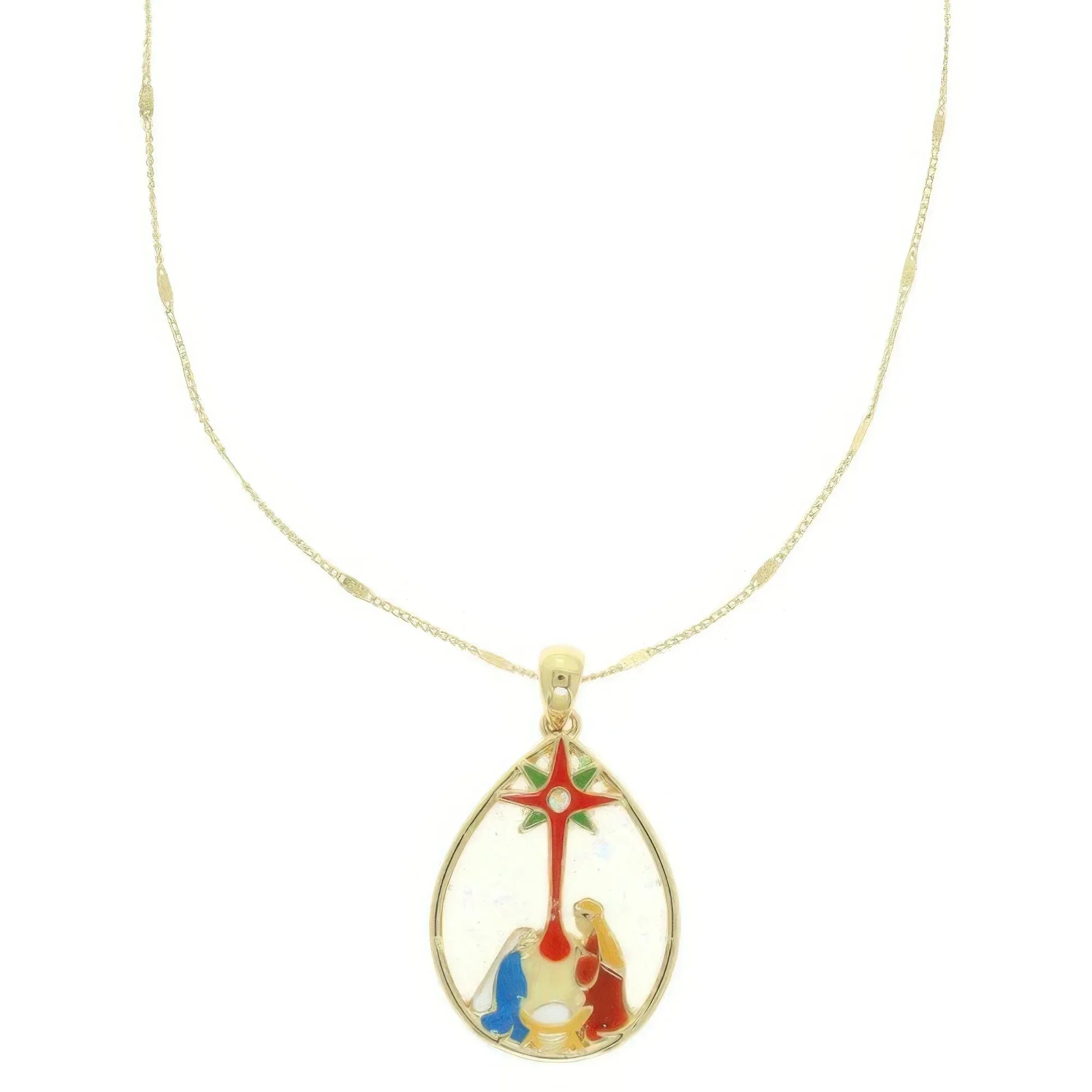 Christmas Theme Nativity Scene Pendant Necklace Secondary image