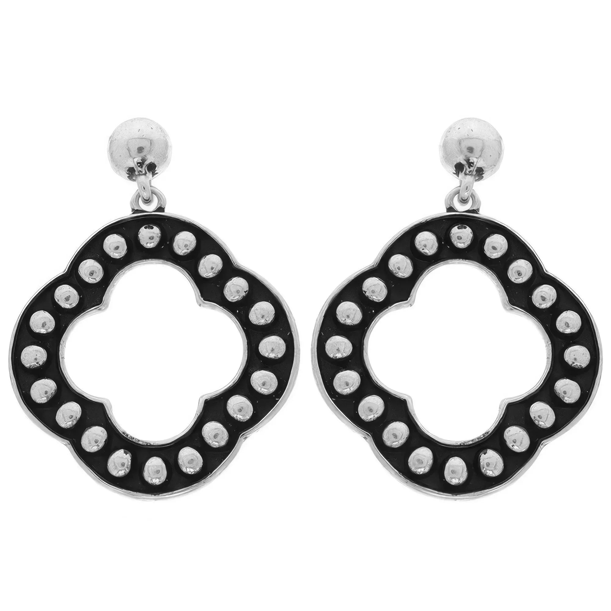 Western Bubble Beaded Quatrefoil Earrings | Mixtshop LLC