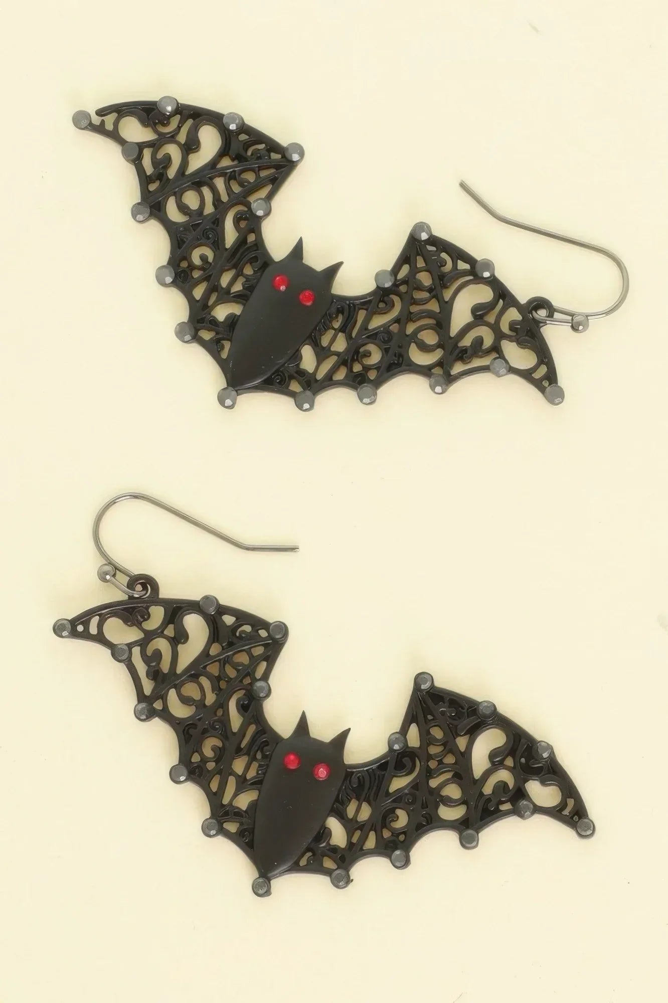 Halloween Black Epoxy Bat Earrings | Mixtshop LLC Main image