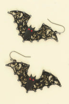 Halloween Black Epoxy Bat Earrings | Mixtshop LLC