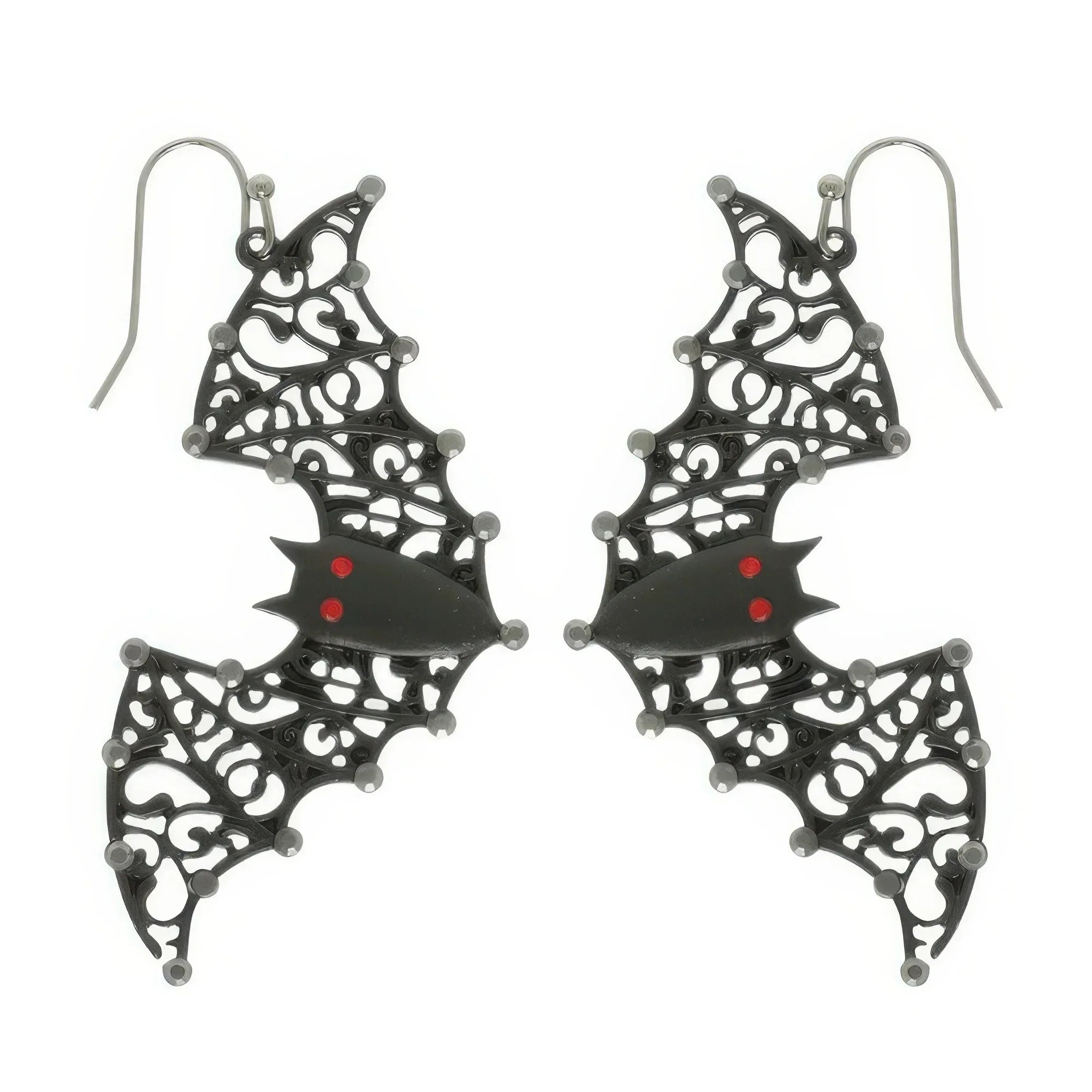 Halloween Black Epoxy Bat Earrings | Mixtshop LLC