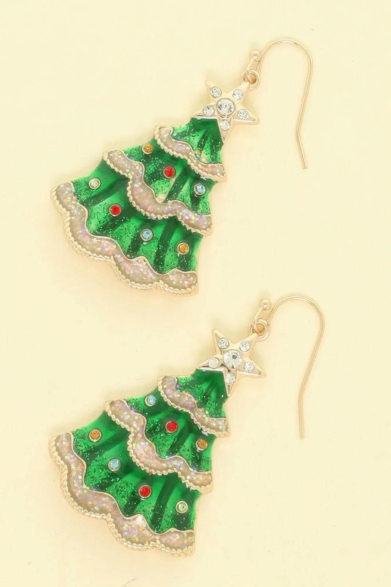 Christmas Tree Enamel Dangle Earrings | Mixtshop LLC