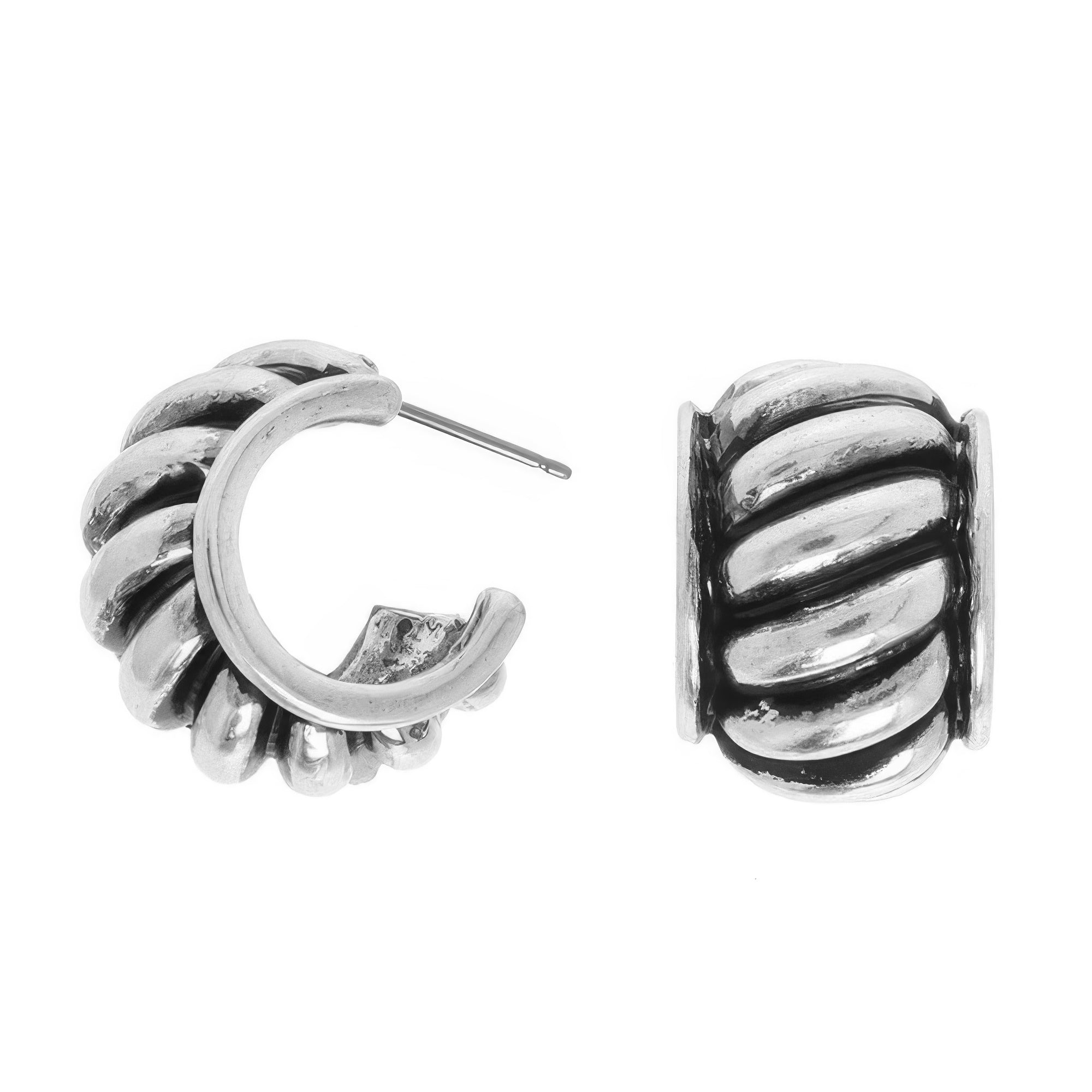 Western Bubble Huggie Hoop Earrings Secondary image