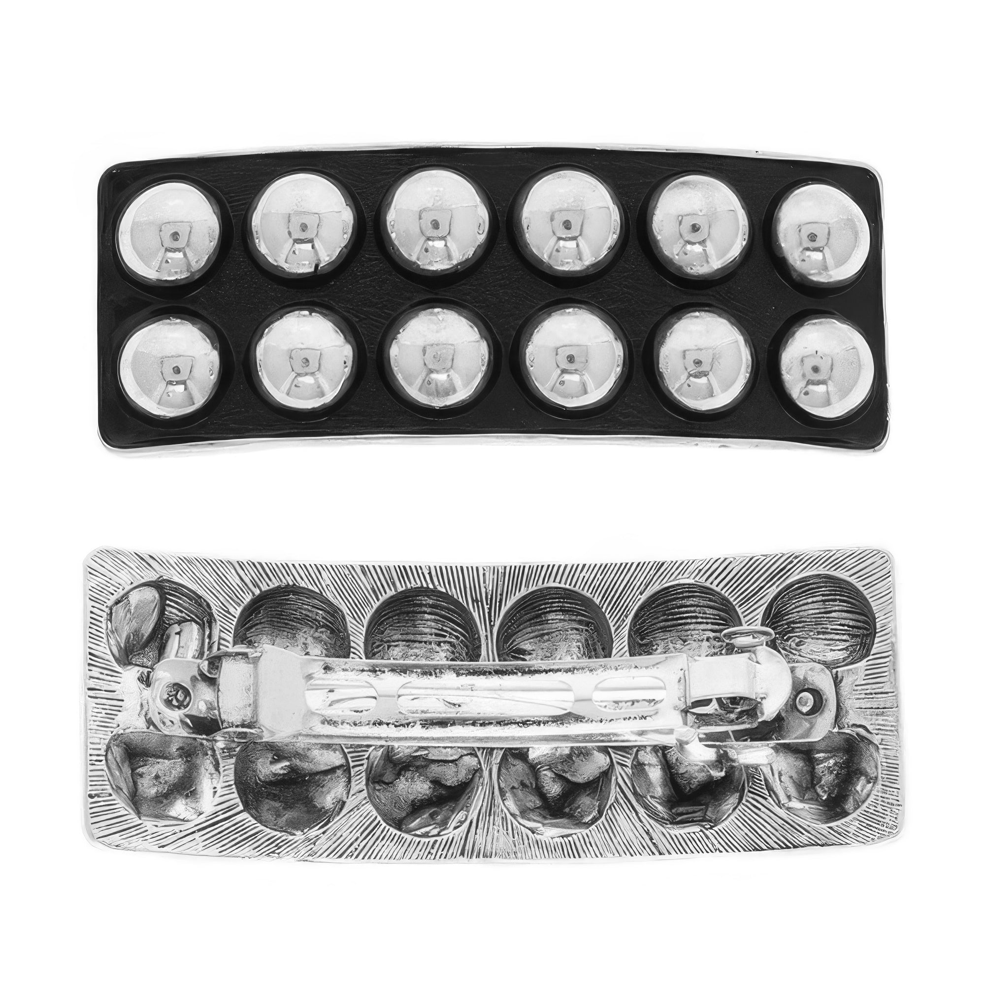 Western Bubble Patterned Hair Barrette Clip Secondary image