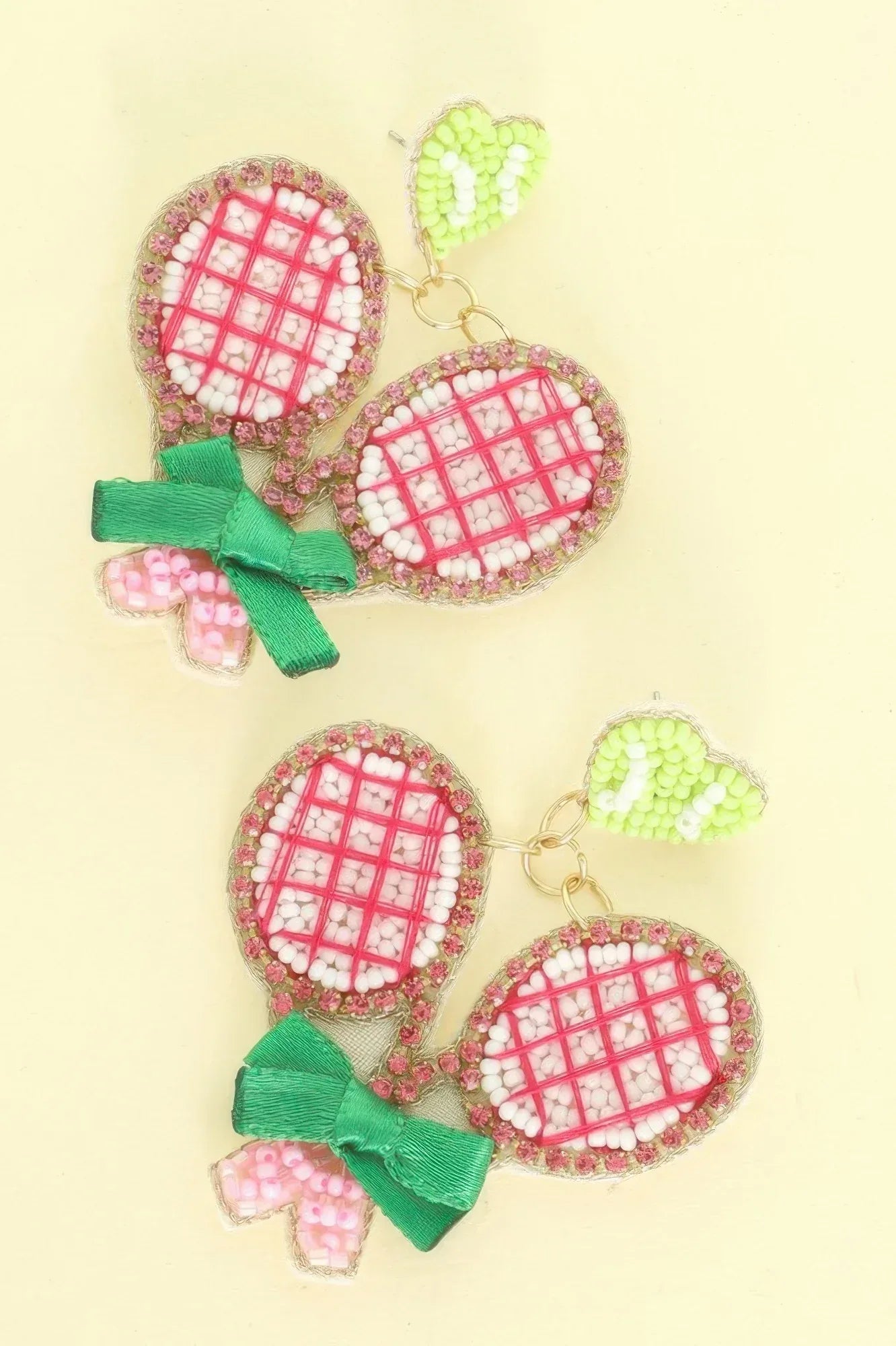 Tennis Set Theme Post Dangle Earrings | Mixtshop LLC