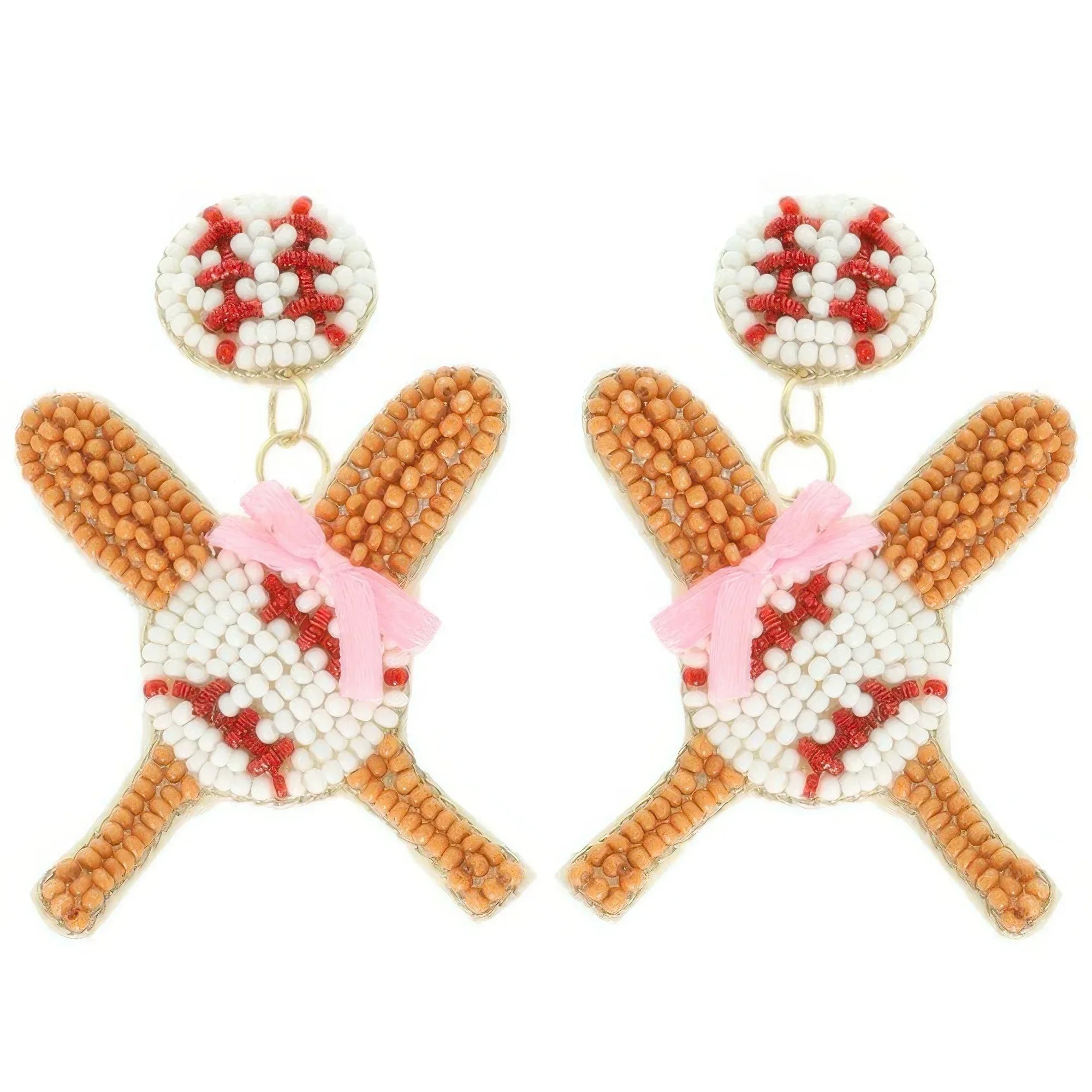 Gameday Baseball Theme Post Dangle Earrings Secondary image