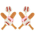 Gameday Baseball Theme Post Dangle Earrings | Mixtshop LLC