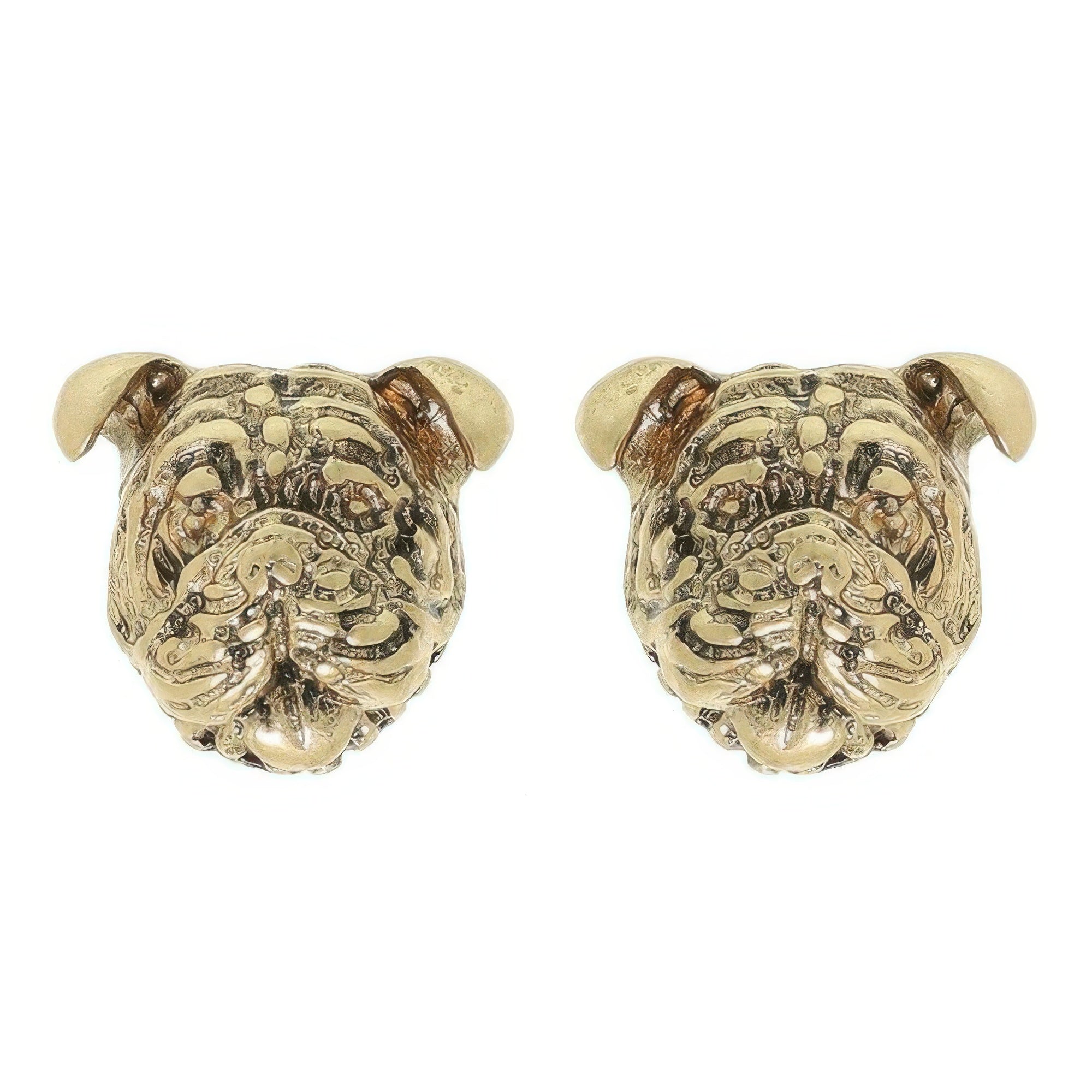 3d English Bulldog Puppy Face Stud Earrings Secondary image