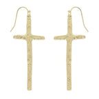 Textured Finish Cross Earrings | Mixtshop LLC