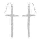 Textured Finish Cross Earrings | Mixtshop LLC