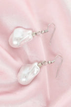 White Baroque Pearl Earrings | Mixtshop LLC