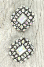 Western Jeweled Concho Post Earrings | Mixtshop LLC