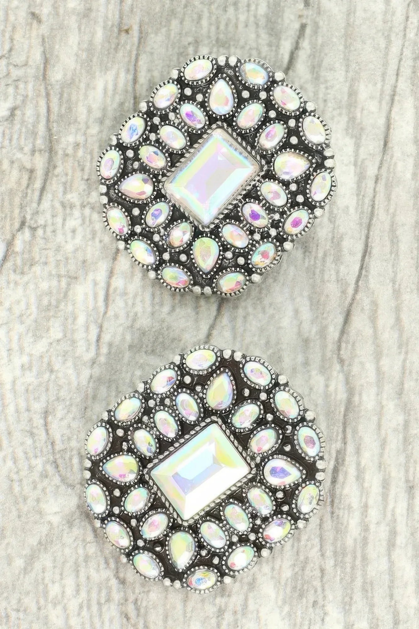 Western Jeweled Concho Post Earrings | Mixtshop LLC