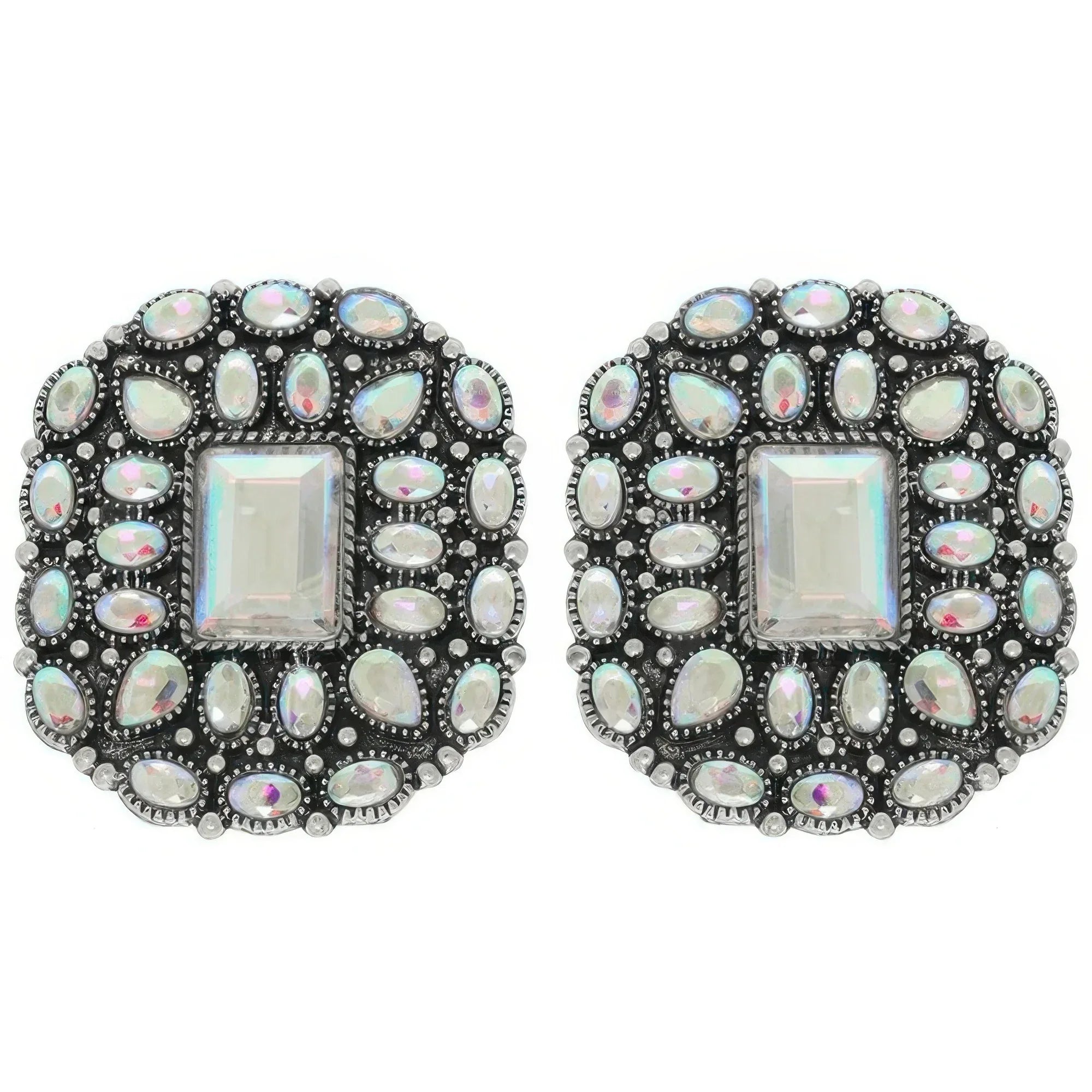 Western Jeweled Concho Post Earrings | Mixtshop LLC