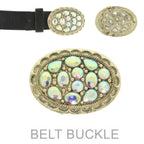 Western Jeweled Oval Belt Buckle | Mixtshop LLC