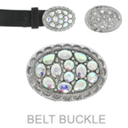 Western Jeweled Oval Belt Buckle | Mixtshop LLC