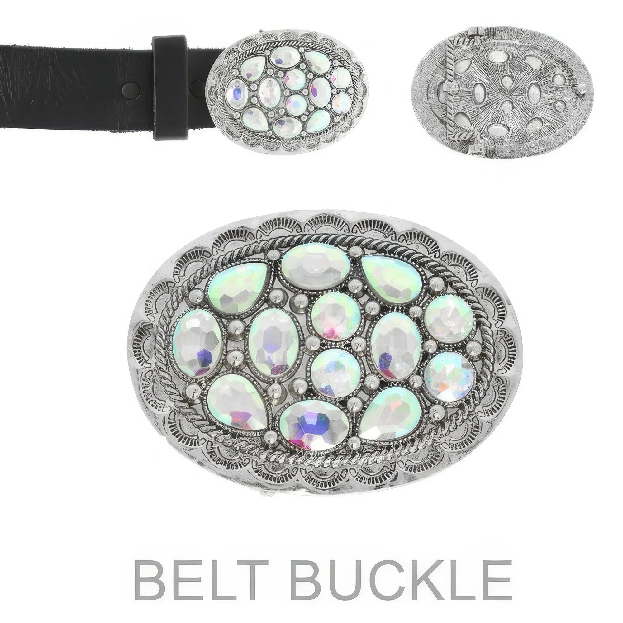 Western Jeweled Oval Belt Buckle | Mixtshop LLC