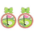 Gameday Golf Theme Post Earrings | Mixtshop LLC