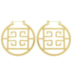 Fashionista Greek Key Hoop Earrings | Mixtshop LLC
