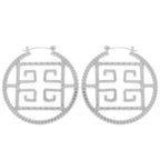 Fashionista Greek Key Hoop Earrings | Mixtshop LLC