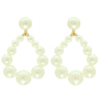 Classic Bridal Teardrop Pearl Hoop Earrings | Mixtshop LLC