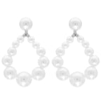 Classic Bridal Teardrop Pearl Hoop Earrings | Mixtshop LLC