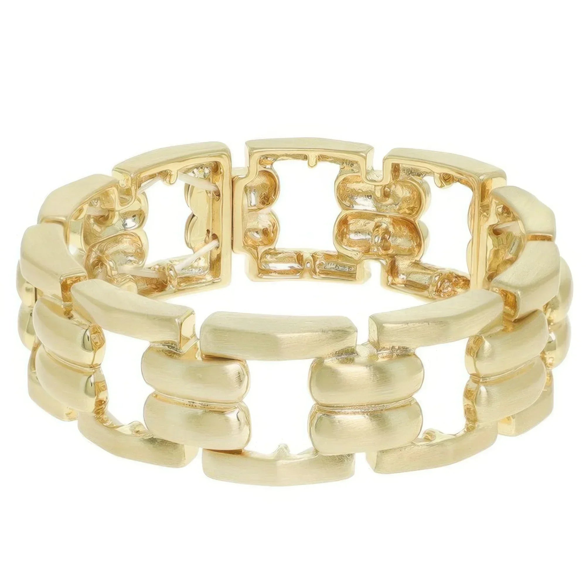 Rectangular Linked Chain Stretch Bracelet | Mixtshop LLC Main image
