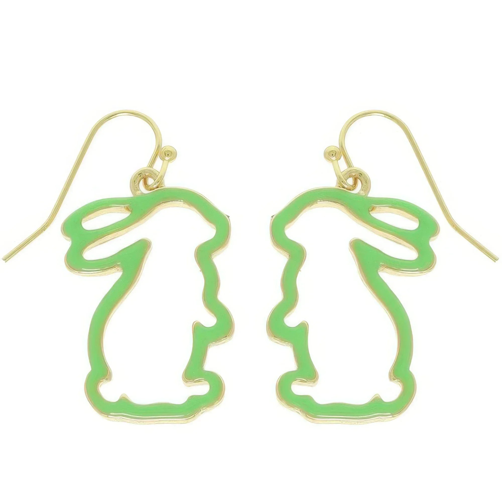 Easter Bunny Cut Out Epoxy Dangle Earrings | Mixtshop LLC Main image