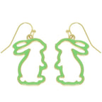 Easter Bunny Cut Out Epoxy Dangle Earrings | Mixtshop LLC