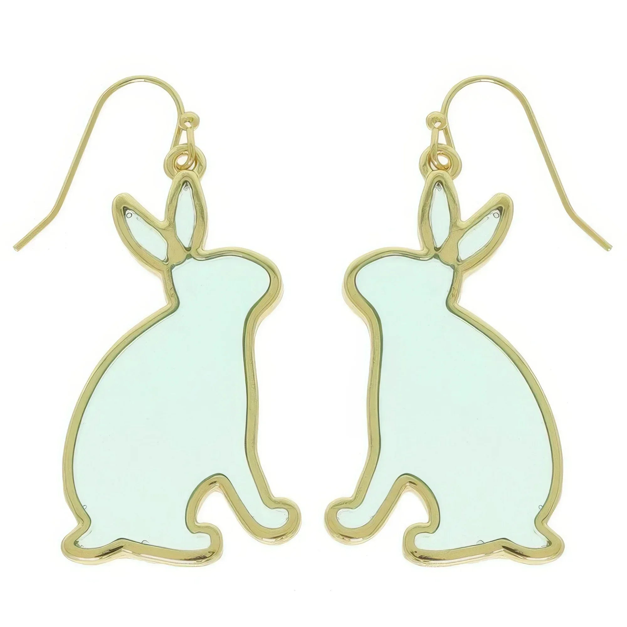 Easter Bunny Window Epoxy Dangle Earrings | Mixtshop LLC Main image