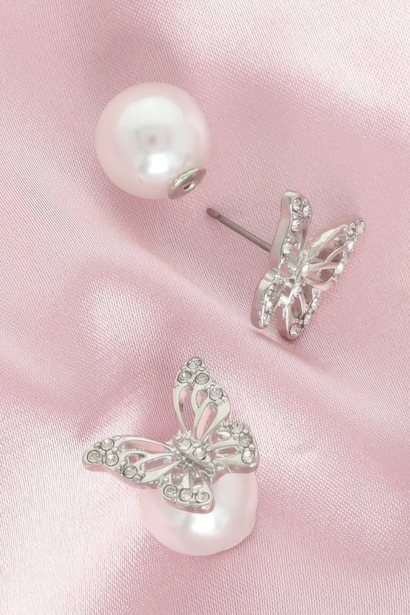 Butterfly Post Earrings Pearl Styled Clutches | Mixtshop LLC
